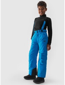 4F Pantaloni de schi cu bretele membrana 8000 pentru băieți - turcoaz - 122