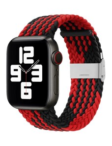RYB Curea Apple Watch Braided Loop Black and Red 41 40 38mm