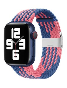 RYB Curea Apple Watch Braided Loop Blue and Pink 41 40 38mm