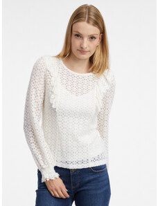 Orsay White Ladies Patterned Blouse - Women