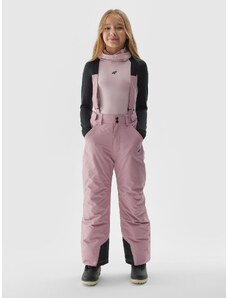 4F Pantaloni de schi cu bretele membrana 8000 pentru fete - roz - 122