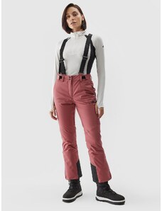 4F Pantaloni de schi cu bretele membrana 8000 pentru femei - roz - M