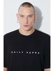 Daily Paper tricou din bumbac Alias Tee bărbați, culoarea negru, cu imprimeu, 2021181