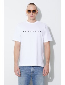 Daily Paper tricou din bumbac Alias Tee bărbați, culoarea alb, cu imprimeu, 2021183