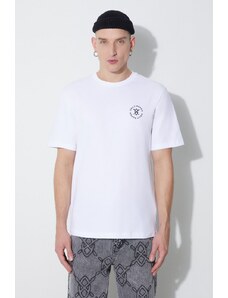 Daily Paper tricou din bumbac Circle bărbați, culoarea alb, cu imprimeu, 1000112