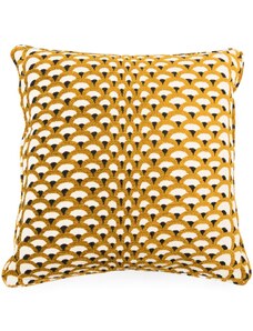 Soho Home x Pierre Frey Les Ecailles patterned-jacquard cushion - Yellow