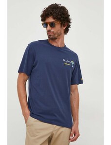 MC2 Saint Barth tricou din bumbac culoarea albastru marin, cu imprimeu