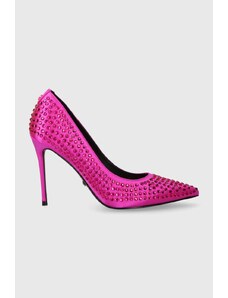 Guess pantofi cu toc SABALIAY culoarea roz, FL8SAY SAT08