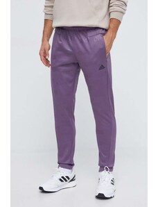 adidas pantaloni de trening culoarea violet, modelator