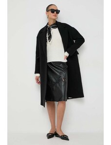 Beatrice B palton de lana culoarea negru, de tranzitie, oversize