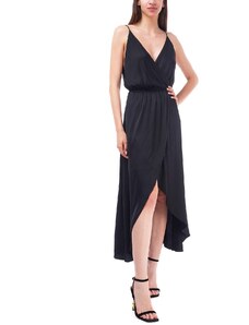 WILDWOOD Rochie Orchid Satin Maxi Dress WWD23S019 black