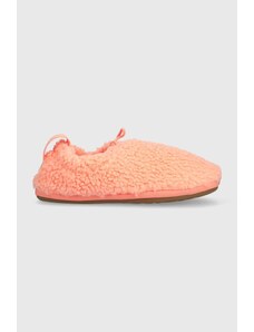 UGG papuci copii K PLUSHY SLIPPER culoarea portocaliu