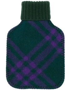 Burberry plaid-check wool hot water bottle - Green