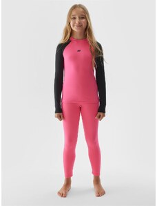 4F Lenjerie termoactivă scămoșată (bluză) pentru fete - roz - 122/128 (6-8 ani)