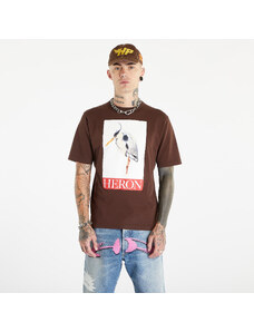 Tricou pentru bărbați HERON PRESTON Heron Bird Painted Short Sleeve Tee Brown/ Red