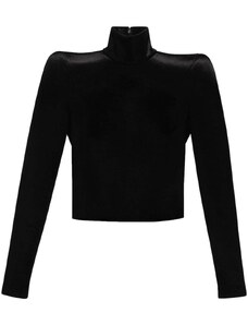 Balenciaga Round Shoulder roll-neck top - Black