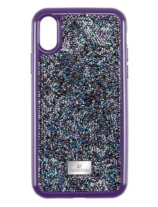 Swarovski Husă de telefon culoarea violet, iPhone X/XS