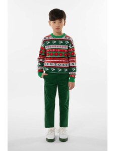 Kenzo Kids pulover copii culoarea verde