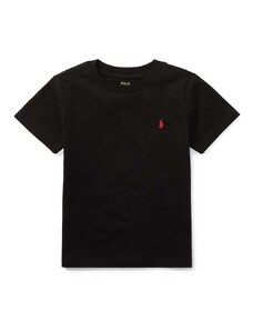 Polo Ralph Lauren tricou de bumbac pentru copii culoarea negru, neted