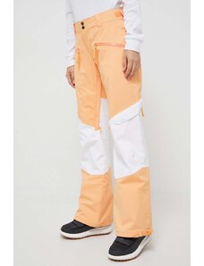 Roxy pantaloni Woodrose x Chloe Kim culoarea portocaliu