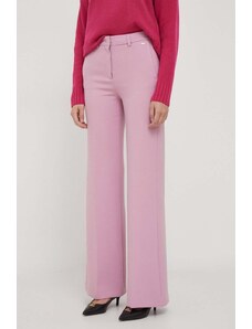 Joop! pantaloni femei, culoarea roz, lat, high waist