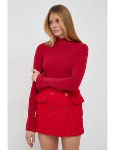 Patrizia Pepe pulover femei, culoarea rosu, light