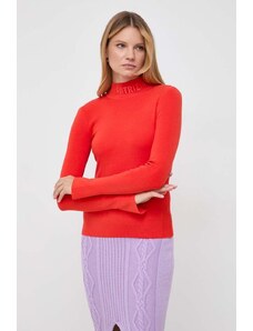 Patrizia Pepe pulover femei, culoarea portocaliu, light