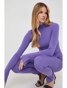Patrizia Pepe pulover femei, culoarea violet, light