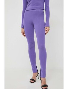 Patrizia Pepe pantaloni de trening culoarea violet, neted