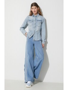 Karl Lagerfeld Jeans camasa jeans femei, cu guler clasic, slim