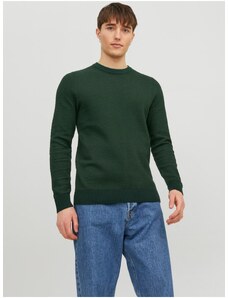 Dark Green Men's Patterned Sweater Jack & Jones Atlas - Men