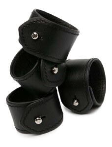 Ralph Lauren Home Wyatt leather napkin ring (set of four) - Black