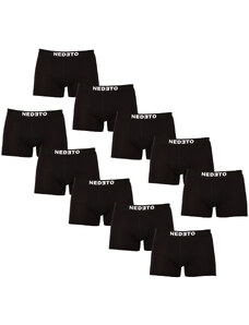 10PACK boxeri bărbați Nedeto negri (10NDTB001-brand) XL