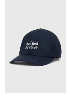 Corridor șapcă de baseball din bumbac New York New York Cap culoarea bleumarin, cu imprimeu, HT0077-NVY
