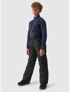 4F Pantaloni de schi cu bretele membrana 8000 pentru băieți - negri - 128