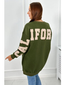 Kesi Insulated sweatshirt with California khaki lettering