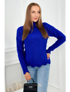 Kesi Sweater with decorative ruffles cornflower blue