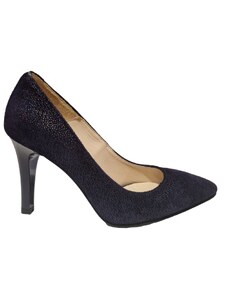 Pantofi eleganti dama Diane Marie P 111, piele intoarsa bleumarin