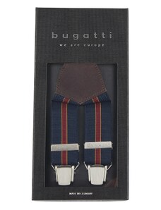 Bretele barbati Bugatti, 120 cm, 6730, albastru inchis