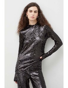 Bruuns Bazaar bluza femei, culoarea negru, neted