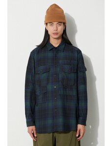 Engineered Garments cămașă din bumbac Trail Shirt bărbați, culoarea negru, cu guler clasic, regular, 23F1A026.ES055