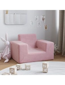OrlandoKids Canapea pentru copii, roz, plus moale
