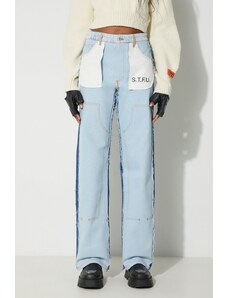Heron Preston jeans Washed Insideout Carpenter femei high waist, HWYB007F23DEN0014510