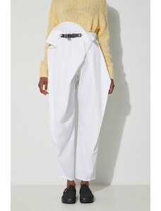 JW Anderson pantaloni din lână culoarea alb, lat, high waist, TR0295.PG0865