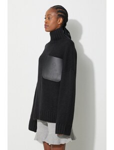 JW Anderson pulover de lână femei, culoarea negru, cu turtleneck, KW1005.YN0144