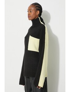 JW Anderson pulover de lână femei, culoarea negru, cu turtleneck, KW1004.YN0144