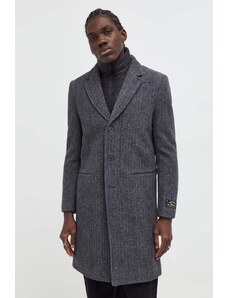Superdry palton de lana culoarea gri, de tranzitie