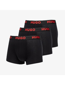Boxeri Hugo Boss Logo-Waistband Stretch Trunks 3-Pack Black