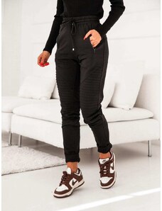 FASARDI Women's black sweatpants with stitching