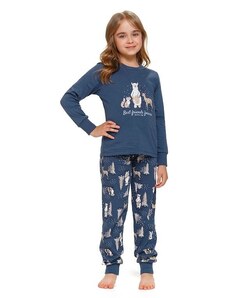 DN Nightwear Pijamale copii Best Friends animale de pădure albastru